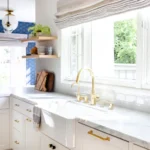 Spotless, bright white painted residential home kitchen interior in Kalamazoo.